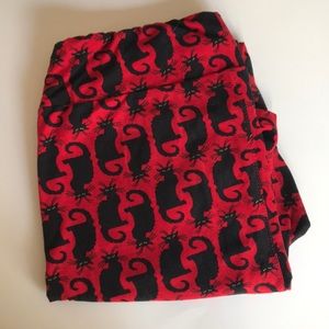 Lularoe TC black cat Halloween leggings